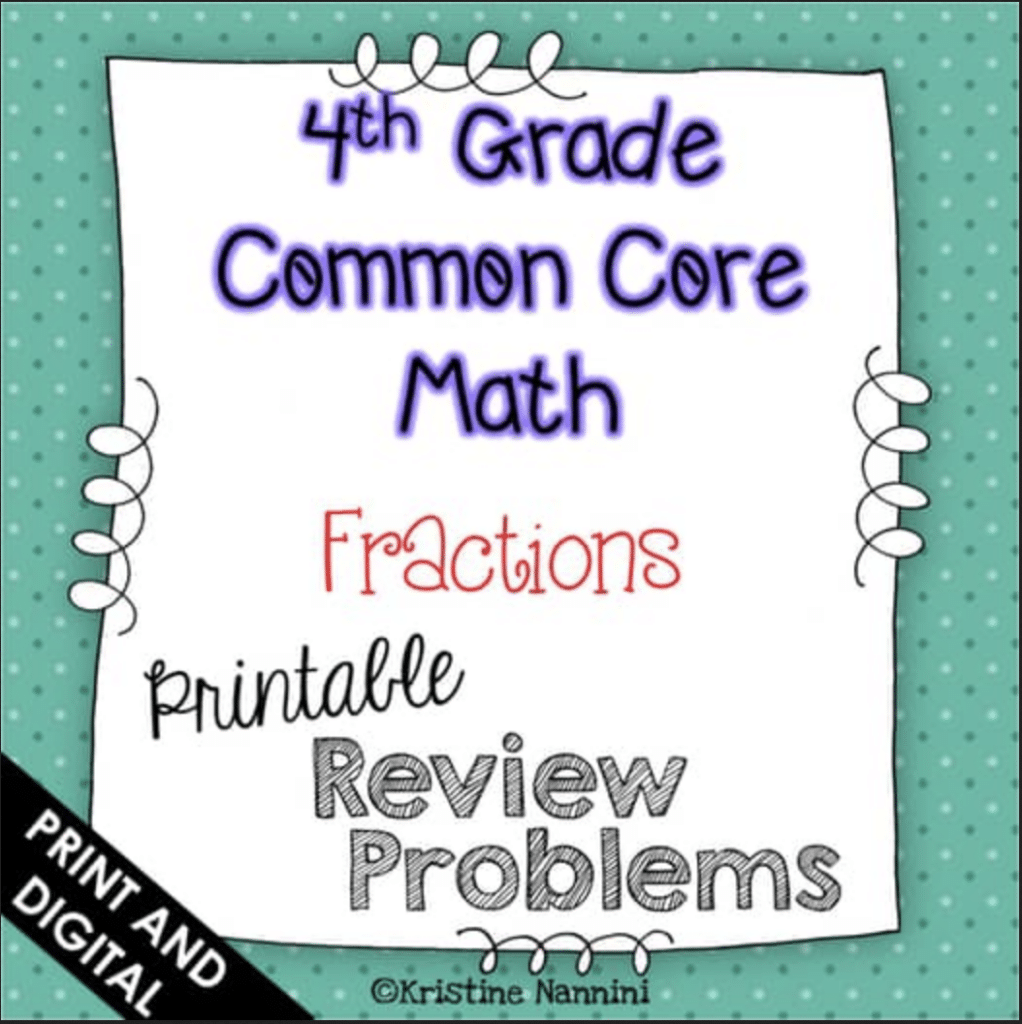4th Grade Common Core Math Review Fractions - Google Slides